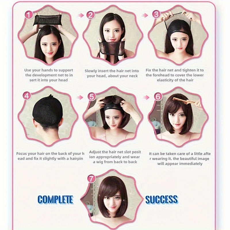 Women's Fashion Pixie Cut Wig Basic Style Rose Mesh Cap 150% High Density Black Pixie Short Wig 4 inches\u002F10.2cm Natural Voluminous Style Glue-Free Full-Machine Breathable Mesh Cap Ideal for Cosplay