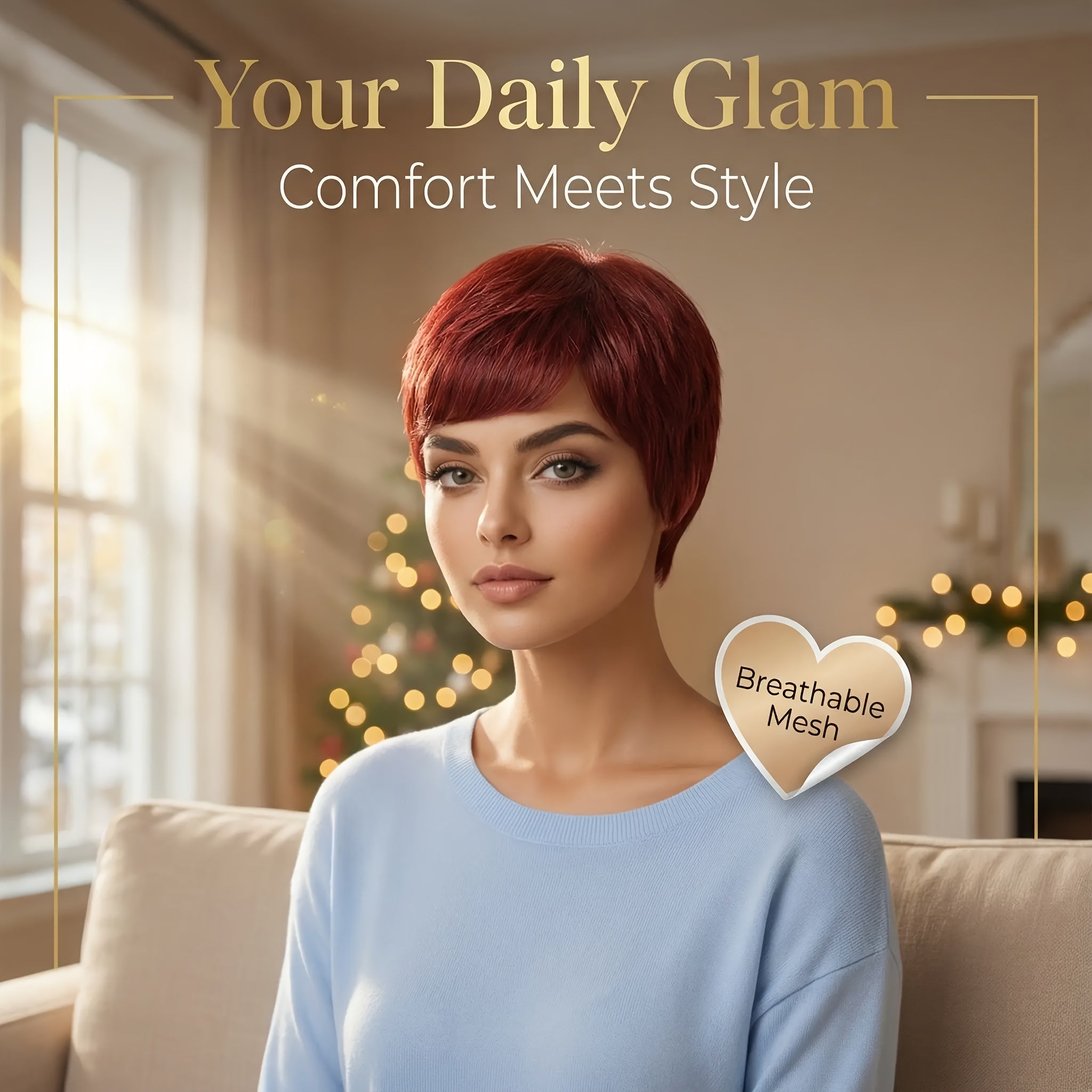 Ladies' Fashion Spirit Short Hair Wig - 4-Inch Magenta Short Hair, Density, Full Lace Wig, Rose Net Cap, Suitable for Daily Wear, Dressing Up, Gifting to Women